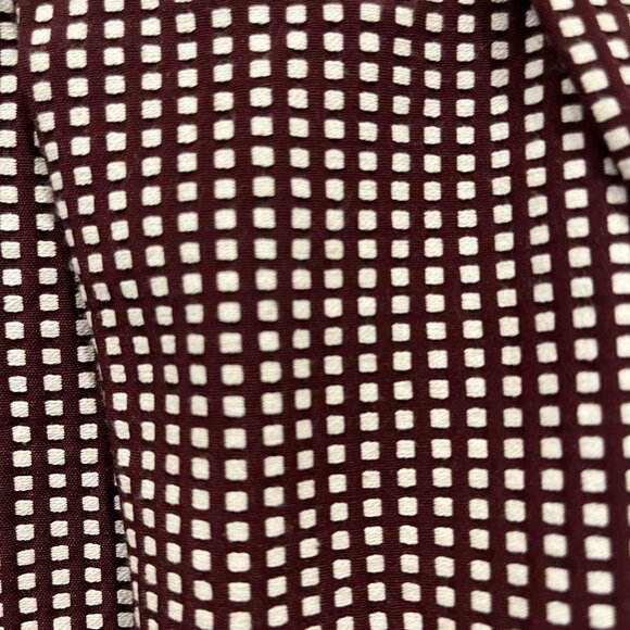 Forever 21 burgundy and beige checkered knee-length skirt size M - Picture 2 of 5